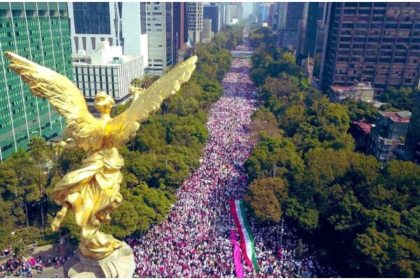 Marcha en favor del INE, 26 de noviembre de 2022. Foto tomada de Twitter @Simón Levy